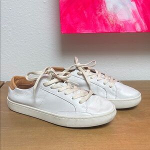 Soludos White Leather Sneakers